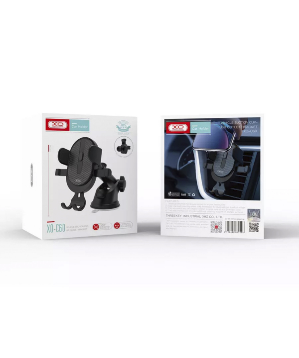 هولدر موبایل خودرو با قابلیت نصب دوگانه ایکس او XO C60 Car Holder Vehicle Suction Cup Air Outlet Bracket
