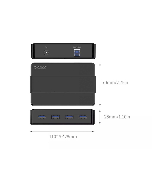 هاب 4 پورت اوریکو ORICO H4928-U3 4 Port USB3.0 HUB