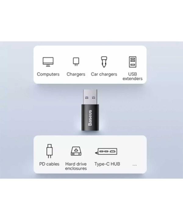 مبدل اوتی جی یو اس بی به تایپ سی بیسوس Baseus Ingenuity Mini OTG Adaptor USB 3.1 to Type C ZJJQ000101