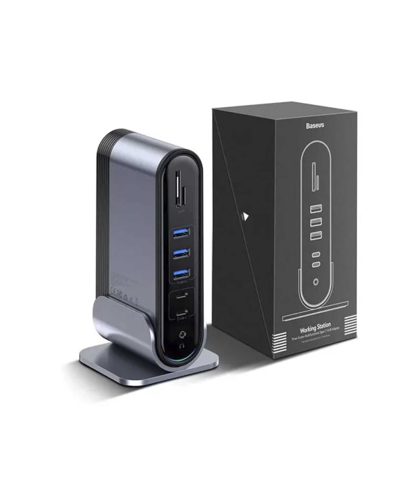 هاب و تبدیل 16 پورت بیسوس Baseus Working Station Multifunctional Type-C CAHUB-BG0G