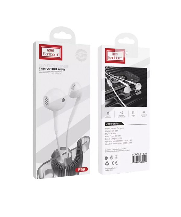 هندزفری با سیم ارلدام Earldom ET-E59 3.5mm Stereo headphone