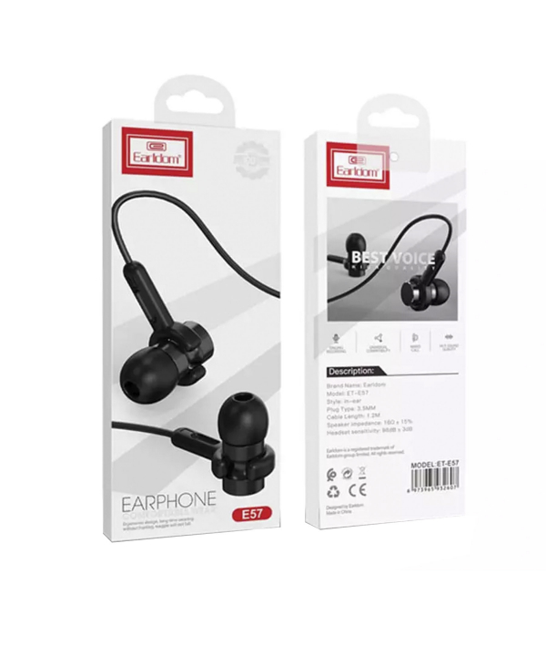 هندزفری با سیم ارلدام Earldom ET-E57 3.5mm headphone