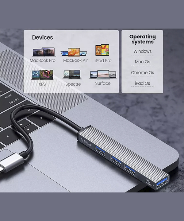 هاب تایپ سی اوریکو ORICO AH-13 Type-C to USB3.0 HUB