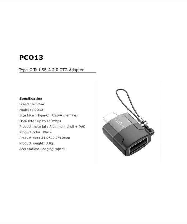مبدل USB-C به USB-A پرووان مدل PCO13