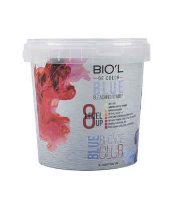 پودر دکلره آبی بیول BIO’L با صمغ گیاهی و فاقد غبار وزن 500 گرم