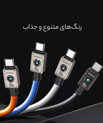 کابل سوپر فست شارژ و انتقال داده دو سر تایپ سی 100 وات 1.2 متری یوسامز US-SJ684