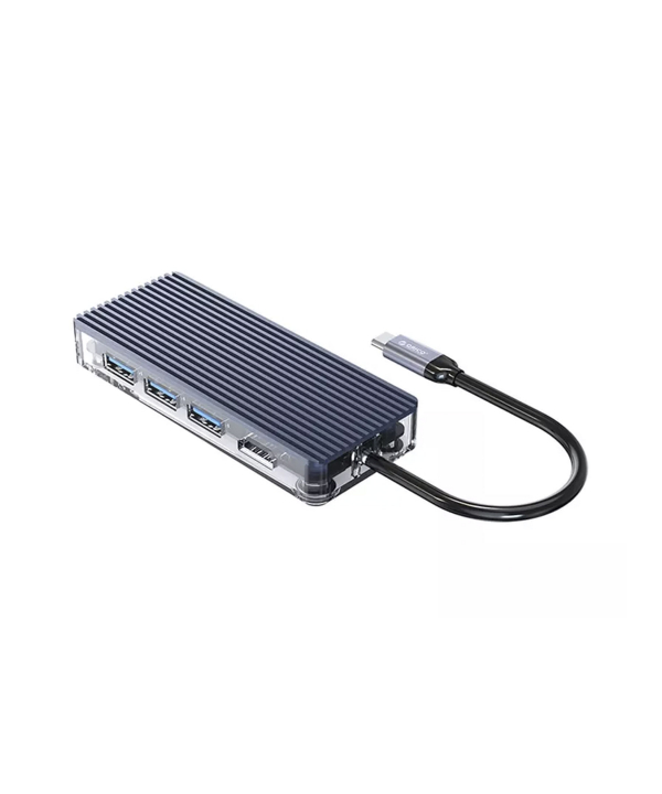 هاب تایپ سی اوریکو Orico WB-6RJ Type-C 6-in-1 Transparent Hub