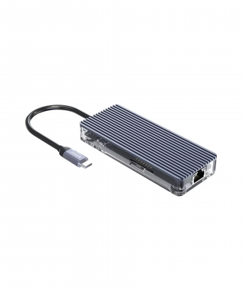 هاب 8 پورت تایپ سی اوریکو Orico WB-8p Type-C 8-in-1 Transparent Hub