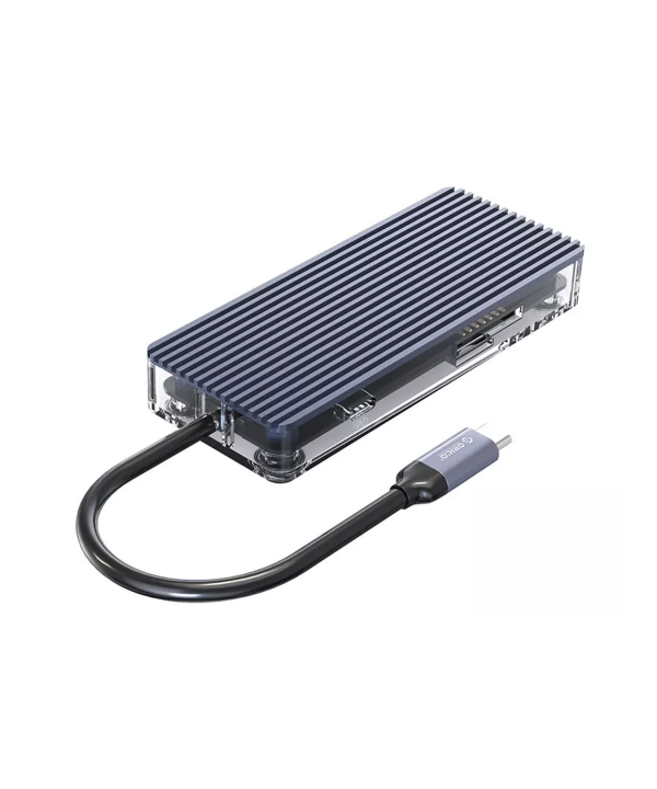 هاب 8 پورت تایپ سی اوریکو Orico WB-8p Type-C 8-in-1 Transparent Hub
