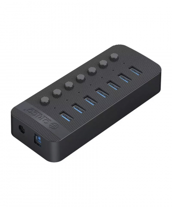هاب یو اس بی 7 پورت همراه آداپتور اوریکو Orico CT2U3-7AB Multi-Port Hub With Individual Switches