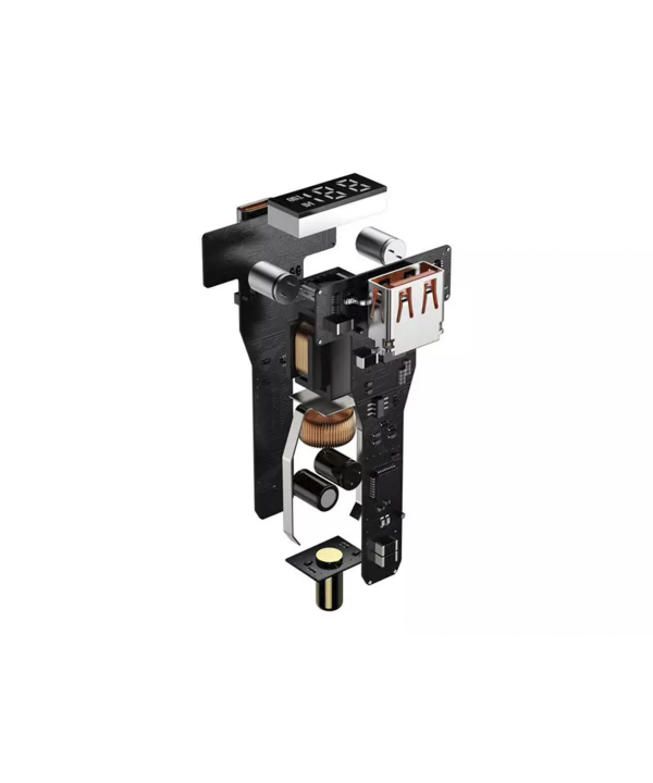 شارژر فندکی فست شارژ ماشین دو پورت 100 وات بیسوس CCZX-01