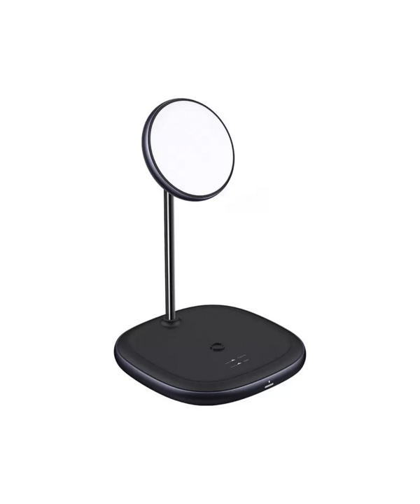 پایه نگهدارنده مگنتی و شارژر وایرلس بیسوس Baseus Swan 2-in-1 Wireless Magnetic Charger 20W WXSW-C01