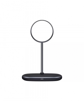 پایه نگهدارنده مگنتی و شارژر وایرلس بیسوس Baseus Swan 2-in-1 Wireless Magnetic Charger 20W WXSW