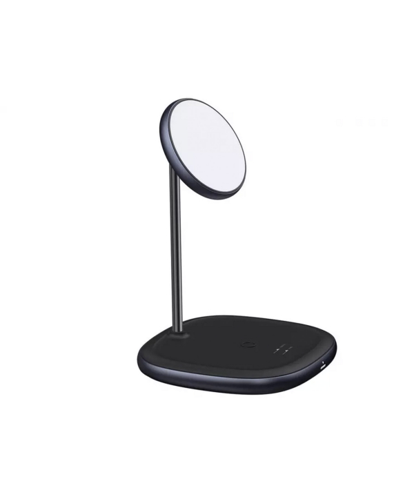 پایه نگهدارنده مگنتی و شارژر وایرلس بیسوس Baseus Swan 2-in-1 Wireless Magnetic Charger 20W WXSW
