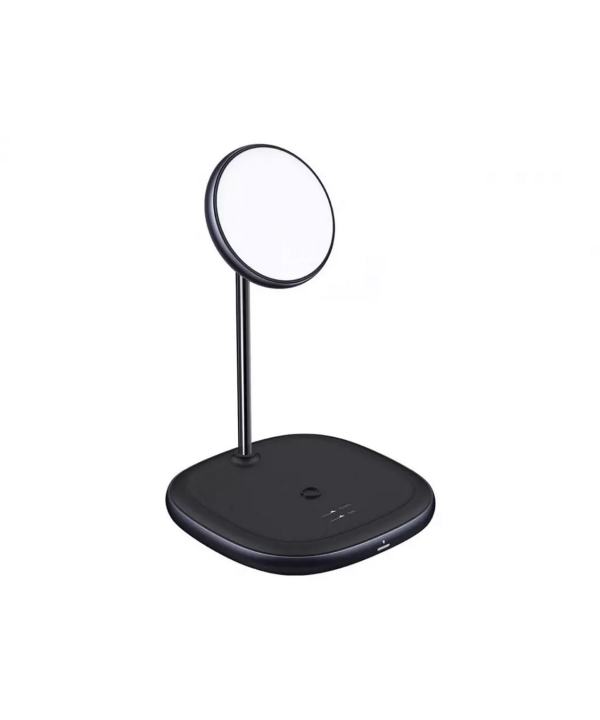 پایه نگهدارنده مگنتی و شارژر وایرلس بیسوس Baseus Swan 2-in-1 Wireless Magnetic Charger 20W WXSW