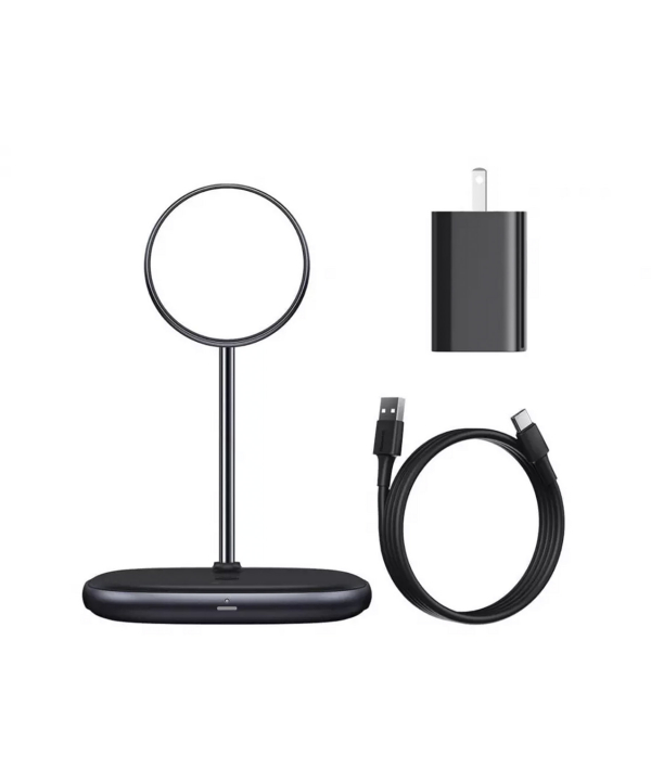 پایه نگهدارنده مگنتی و شارژر وایرلس بیسوس Baseus Swan 2-in-1 Wireless Magnetic Charger 20W WXSW