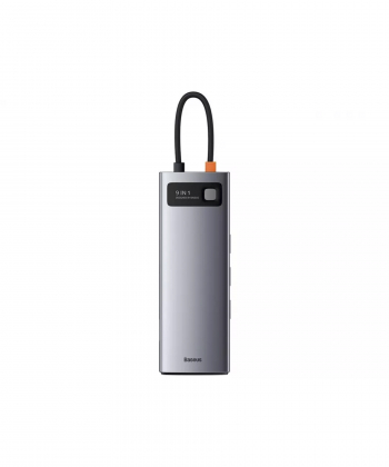 هاب 9 پورت بیسوس Baseus Metal Gleam 9 in 1 Multifunctional Type-C HUB 100W CAHUB-CU0G