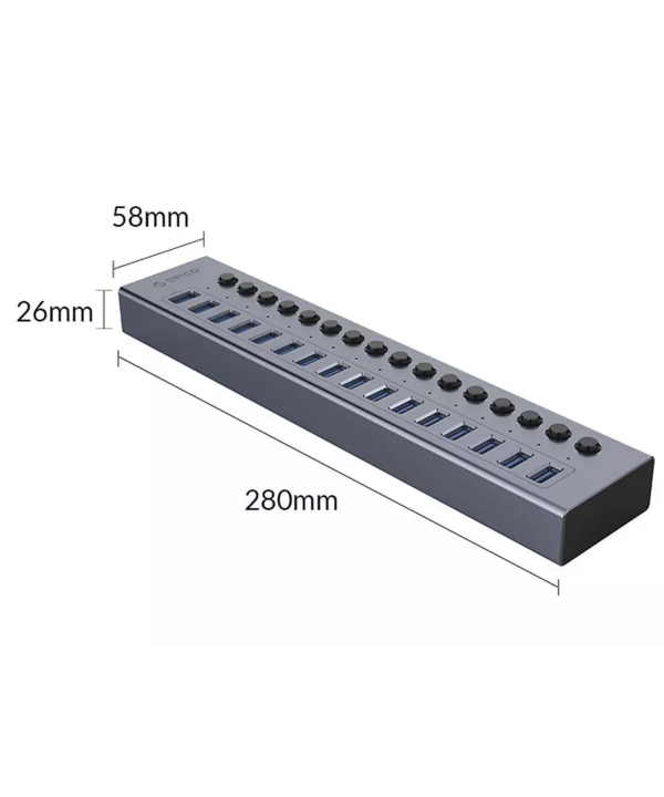 هاب 16 پورت یو اس بی فلزی اوریکو ORICO BT2U3-16AB Multi-port Hub