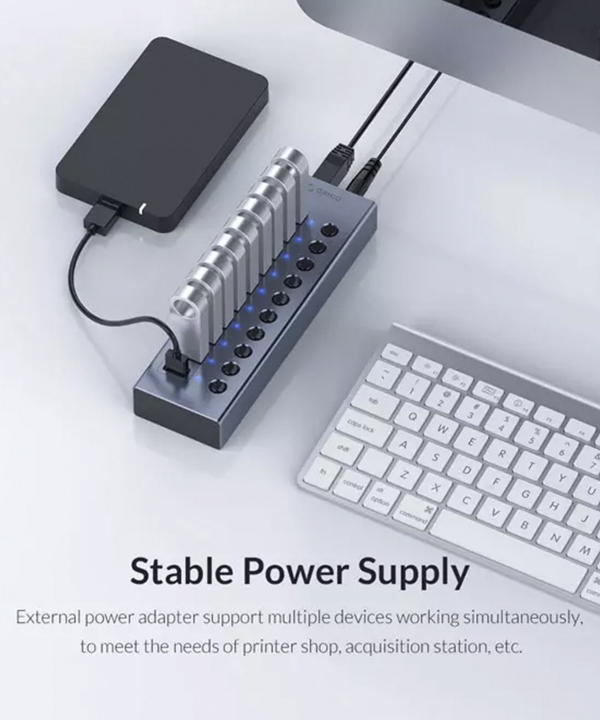 هاب 16 پورت یو اس بی فلزی اوریکو ORICO BT2U3-16AB Multi-port Hub