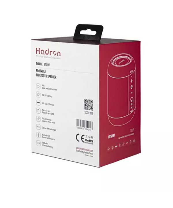 اسپیکر بلوتوث قابل حمل هادرون Hadron Portable Bluetooth Speaker BTS107