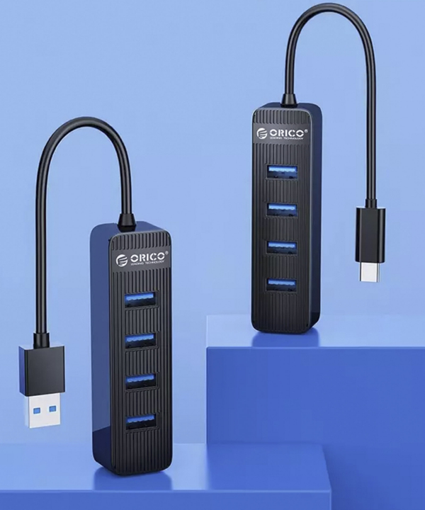 هاب تایپ سی با 4 درگاه USB3.0 و پورت برق اوریکو ORICO TWC3-4A 4-port USB3.0 Hub