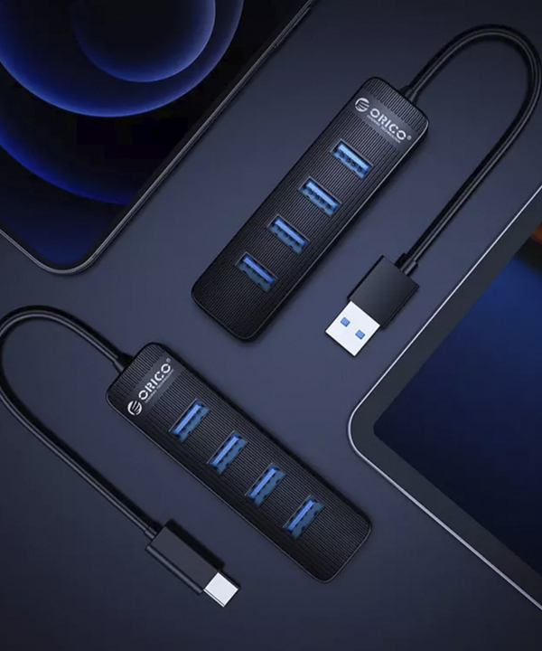 هاب تایپ سی با 4 درگاه USB3.0 و پورت برق اوریکو ORICO TWC3-4A 4-port USB3.0 Hub