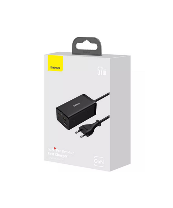 پاور هاب 4 پورت سوپر فست‌شارژ 67 واتی بیسوس CCGAN67-HDE BS-CCGP110201