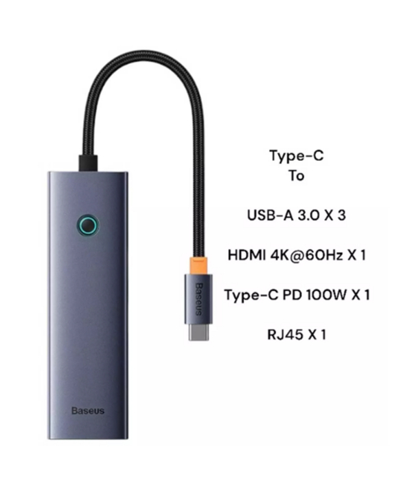 هاب تایپ سی 6 پورت بیسوس BS-OH111 B00052807813-00