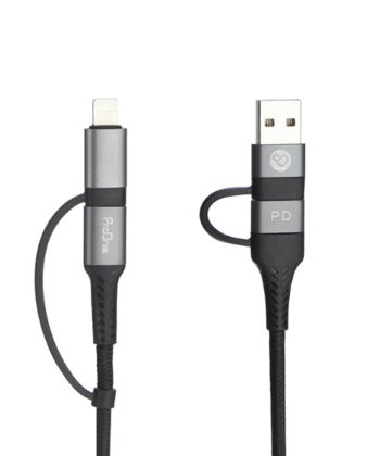 کابل تبدیل USB / USB-C به لایتنینگ / USB-C پرووان مدل PCC395PD طول 1 متر