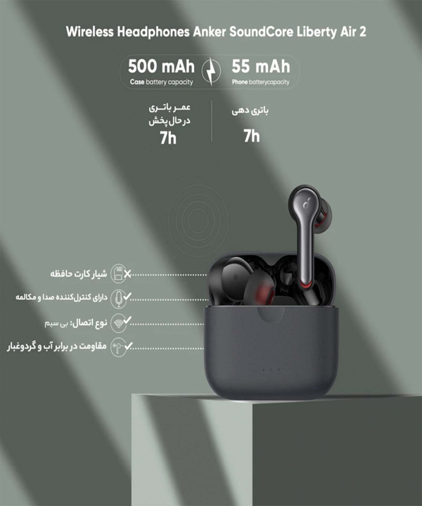 هندزفری بلوتوثی انکر مدل SoundCore Liberty Air 2
