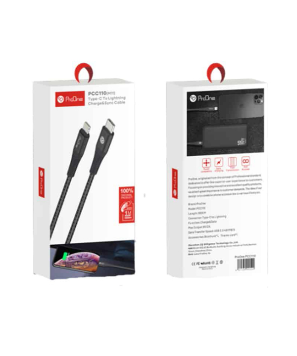 کابل تبدیل USB-C به لایتنینگ پرووان مدل M11 طول 1متر