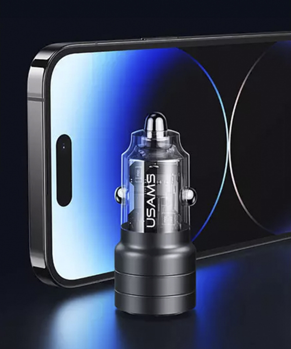 شارژر فندکی فست شارژ ماشین تایپ سی 95 وات یوسامز US-CC176 C36