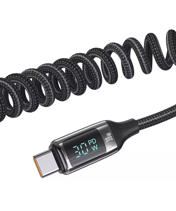 شارژر فندکی فست شارژ ماشین تایپ سی 60 وات دارای کابل تایپ سی 30 وات یوسامز US-CC192 C37