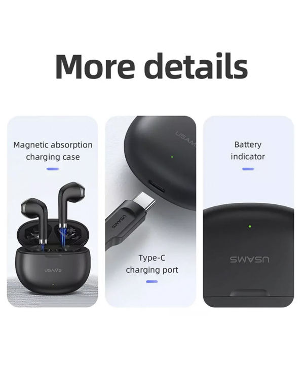 هندزفری بلوتوثی 5.3 یوسامز USAMS YO17 TWS Earbuds Bluetooth