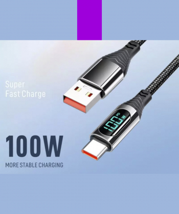 کابل شارژر سریع یو اس بی به تایپ سی کانفلون به طول 1 متر Konfulon Fast Charger Cable TYPE-C USB DC45 100W