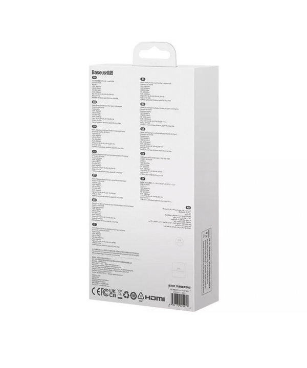 هاب تایپ سی 6 پورت فلزی بیسوس Baseus Focus Series 6 Port Type-C Hub Adapter WKYY030213