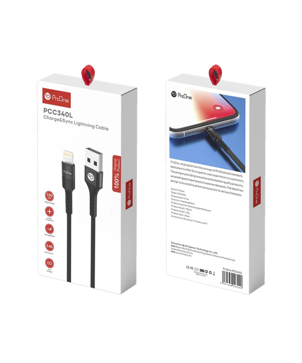 کابل تبدیل USB به لایتنینگ پرووان مدل PCC340L طول 1 متر