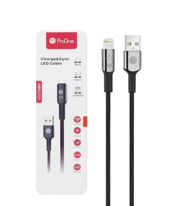 کابل تبدیل USB به لایتنینگ پرووان مدل PCC375L طول 1 متر