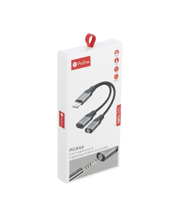 کابل تبدیل لایتنینگ به AUX / USB-C پرووان مدل PCA46 طول 0.15 متر