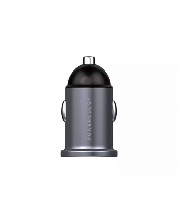 شارژر فندکی فست شارژ ماشین 24 وات پاورولوژی PCCSR001-BK
