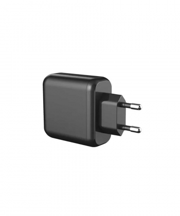 شارژر دیواری فست تایپ سی و یو اس بی 65 وات پاورولوژی Powerology Triple Output EU GaN Charger P65PDWEUBK