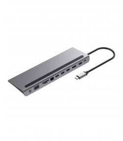هاب تایپ سی پاورولوژی Powerology 11 in 1 USB Multiport Hub & Laptop Stand P11CHBMCGY
