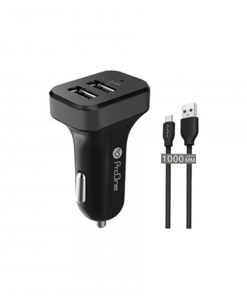شارژر فندکی پرووان مدل PCG16 به همراه کابل تبدیل MicroUsb