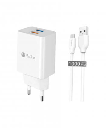 شارژر دیواری پرووان مدل PWC520 به همراه کابل تبدیل microusb