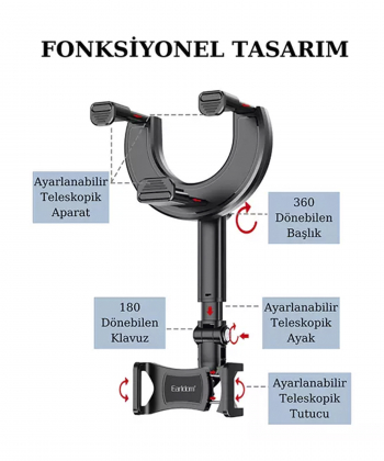هولدر گوشی موبایل آینه جلو خودرو ارلدام Earldom ET-EH184 mobile phone holder base