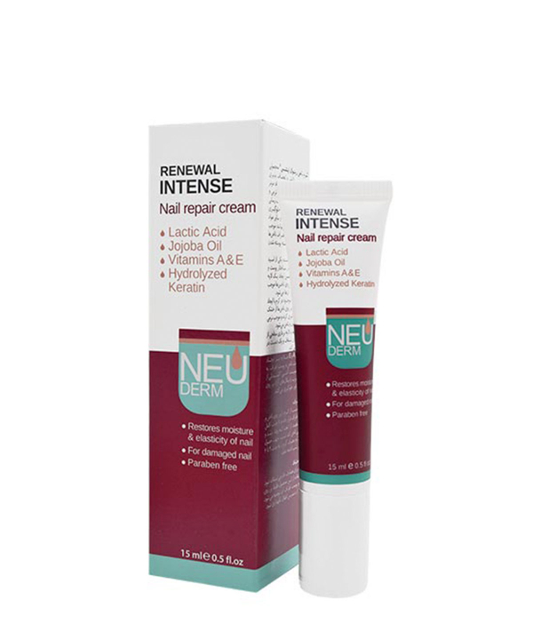 کرم ناخن تغذیه کننده و تقویت کننده نئودرم Neuderm حجم 15 میلی‌لیتر