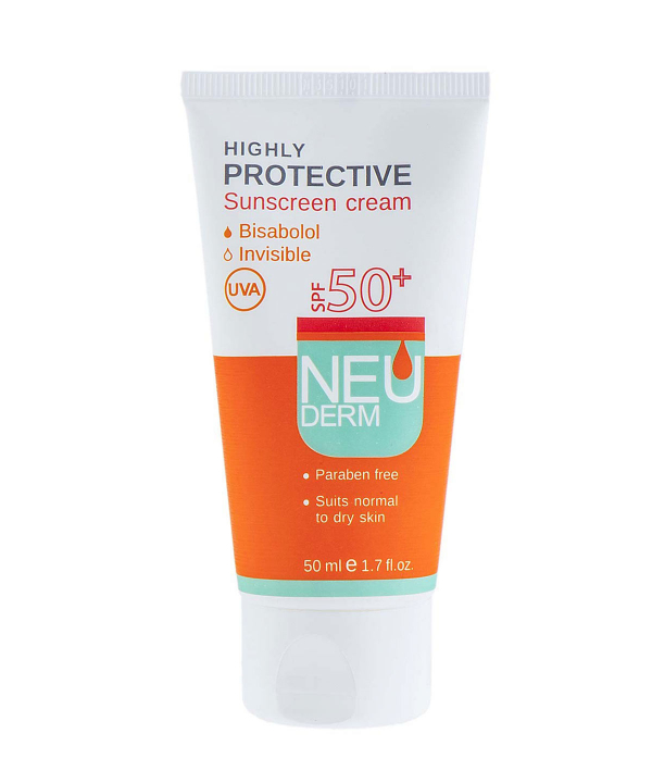 کرم ضد آفتاب فاقد چربی SPF50 نئودرم Neuderm حجم 50 میلی لیتر