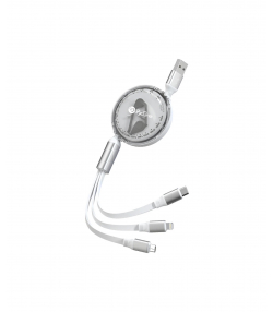 کابل تبدیل USB به USB-C / microUSB / لایتنینگ پرووان مدل PCC118R