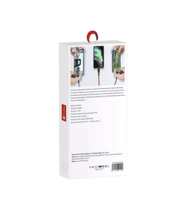 کابل تبدیل USB به USB-C / microUSB / لایتنینگ پرووان مدل PCC280 طول 1 متر