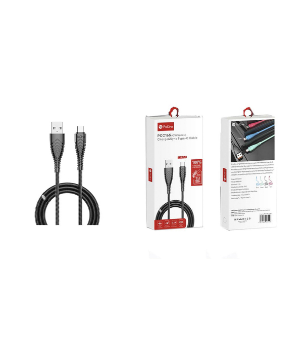 کابل تبدیل USB به USB-C پرووان مدل PCC165 طول 1 متر
